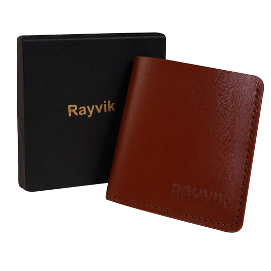 Premium Rayvik Genuine Leather Wallet for Men – Slim Bifold with Elegant Gift Box