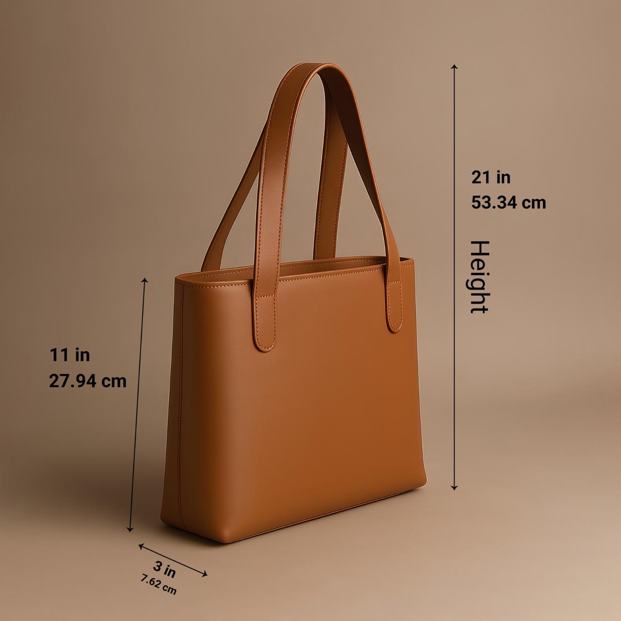 Elegant Premium Leather Tote Bag – Minimalist Handcrafted Shoulder Bag for Everyday Use