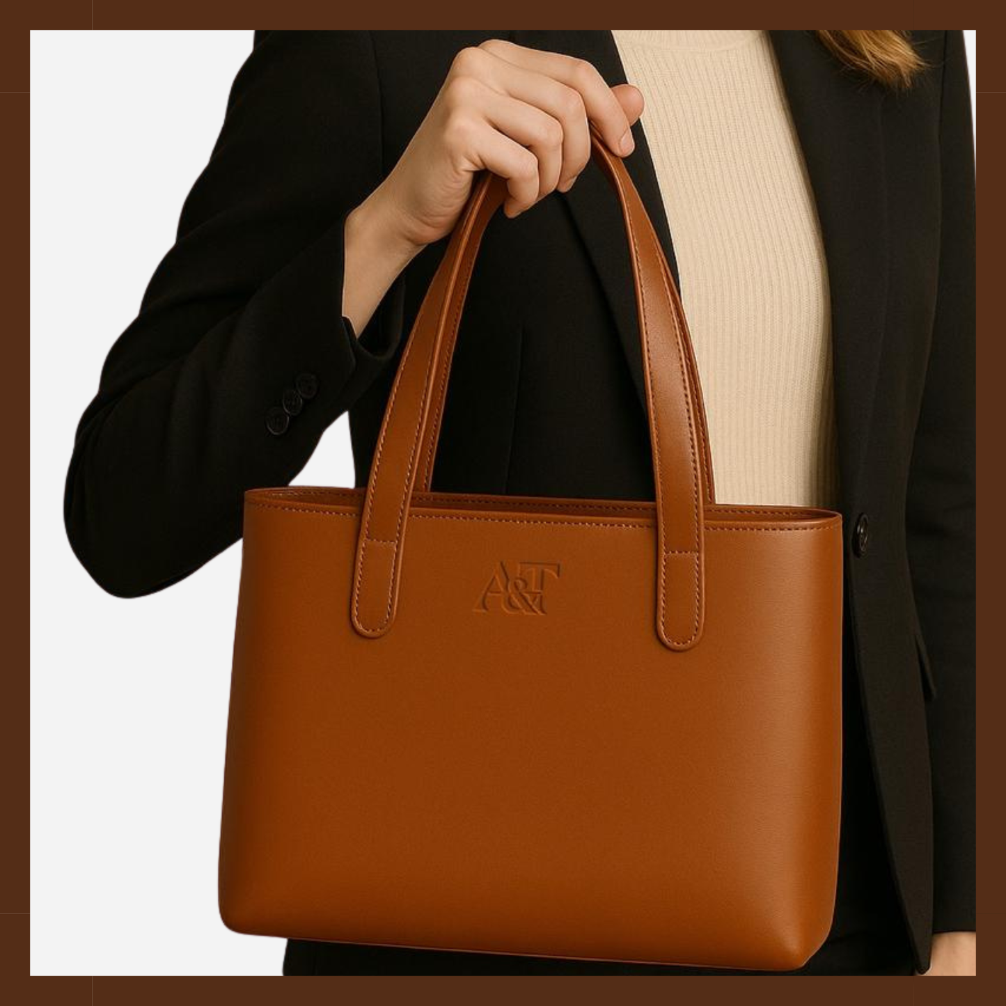 Elegant Premium Leather Tote Bag – Minimalist Handcrafted Shoulder Bag for Everyday Use