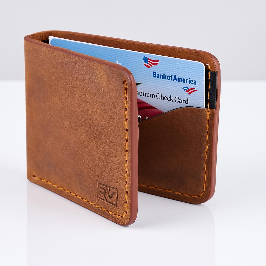 Premium Handcrafted Leather Minimalist Wallet – Slim Front Pocket Card Holder