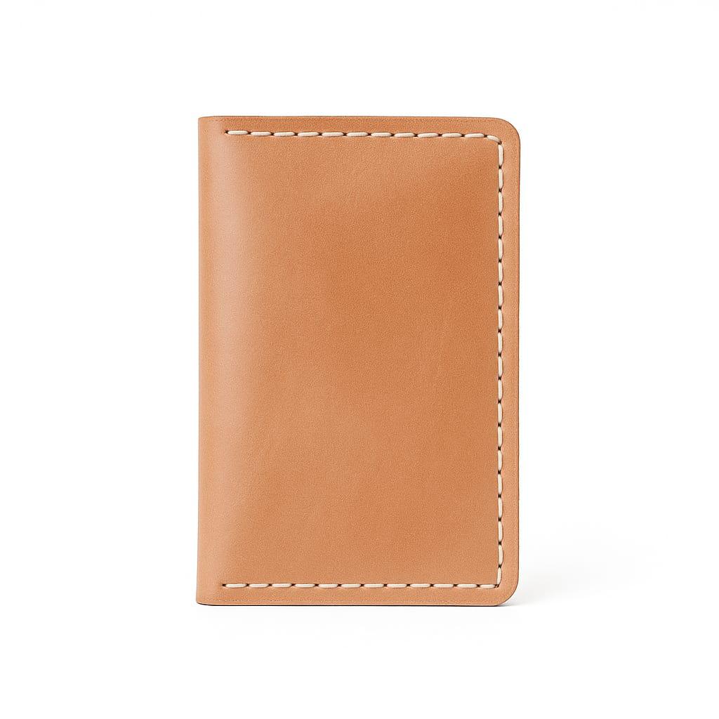 Dual-Tone Handmade Leather Wallet – Slim Bifold Card Holder with Premium Stitching