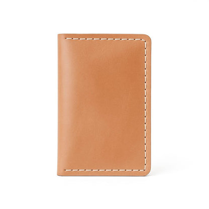 Dual-Tone Handmade Leather Wallet – Slim Bifold Card Holder with Premium Stitching