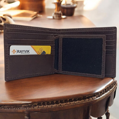 Classic Bifold Genuine Leather Wallet – Slim, Durable & Everyday Essential