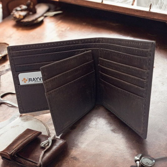 Classic Bifold Genuine Leather Wallet – Slim, Durable & Everyday Essential