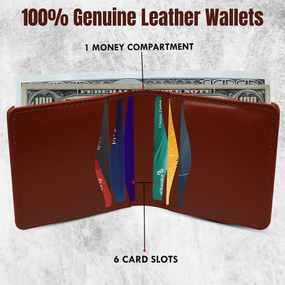 Premium Rayvik Genuine Leather Wallet for Men – Slim Bifold with Elegant Gift Box
