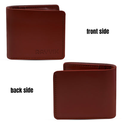 Premium Rayvik Genuine Leather Wallet for Men – Slim Bifold with Elegant Gift Box