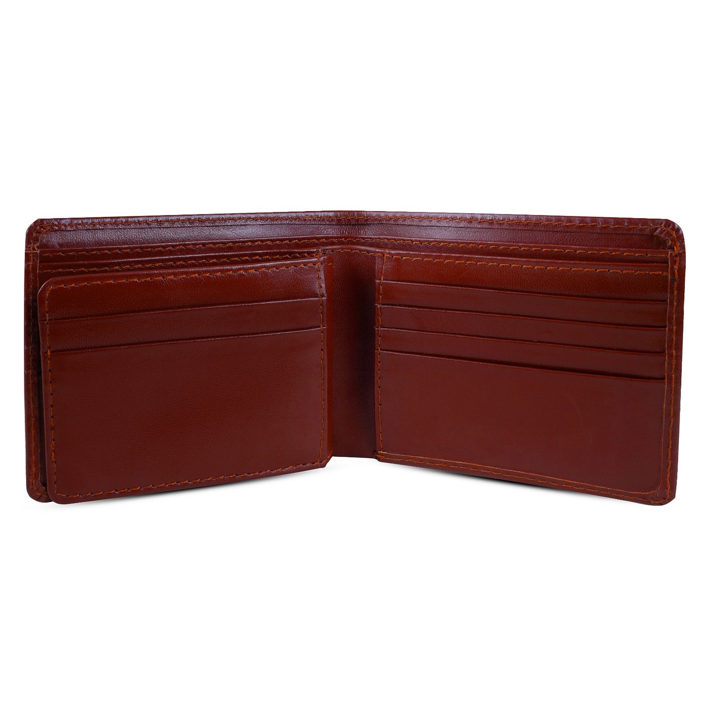 Rayvik Classic Brown Leather Wallet for Men – Slim Bifold Card Holder
