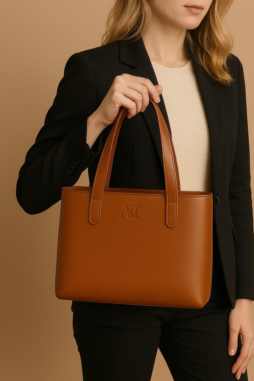 Elegant Premium Leather Tote Bag – Minimalist Handcrafted Shoulder Bag for Everyday Use