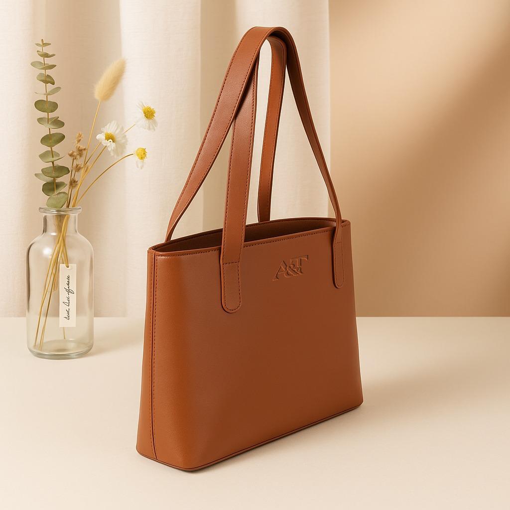 Elegant Premium Leather Tote Bag – Minimalist Handcrafted Shoulder Bag for Everyday Use