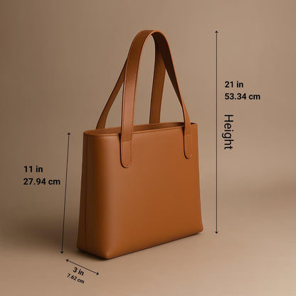 Elegant Premium Leather Tote Bag – Minimalist Handcrafted Shoulder Bag for Everyday Use